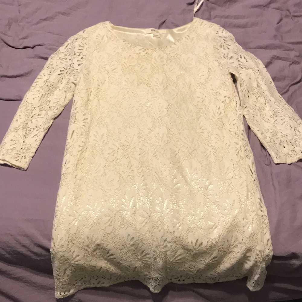 Off-white lace dress